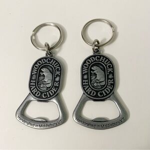 Woodchuck Hard Cider Beaver Bottle Opener Keychain Lot of 2